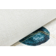 Dywan do prania ANDRE 1112 Abstrakcja, antypoślizgowy - biały / niebieski