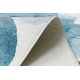Alfombra lavable ANDRE 1112 Abstracción antideslizante - blanco / azul