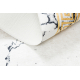 ANDRE 1126 umývací koberec Mramor, grécky protišmykový - biely / zlato