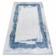 ANDRE 1213 Waschteppich Rahmen, griechisch Anti-Rutsch - weiß / blau