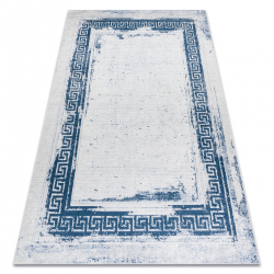ANDRE 1213 covor lavabil Cadru, grecesc anti-alunecare - alb / albastru