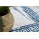 ANDRE 1213 tæppe skal vaskes Græsk vintage skridsikker - hvid / blå