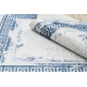 Alfombra lavable ANDRE 1213 Griego vintage antideslizante - blanco / azul