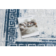 Dywan do prania ANDRE 1213 Grecki vintage, antypoślizgowy - biały / niebieski