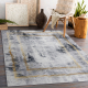 ANDRE mycí kobereček 1065 vzor rámu vintage protiskluz - šedá / zlato