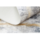 ANDRE 1065 umývací koberec vzor rámu, vintage protišmykový - sivá / zlato
