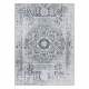 ANDRE 1072 Waschteppich Rosette, vintage Anti-Rutsch - weiß / schwarz 
