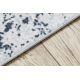 ANDRE 1072 tapijt wasbaar Rozet, vintage antislip - witrand / zwart
