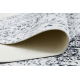 Tapis lavable ANDRE 1072 Rosette, vintage antidérapant - blanc et noir