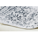 ANDRE 1072 πλύσιμο χαλί Ροζέτα, εκλεκτό αντιολισθητικό - λευκό / μαύρο
