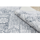 ANDRE 1072 Waschteppich Rosette, vintage Anti-Rutsch - weiß / schwarz 