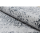 ANDRE 1072 mosható szőnyeg Rozetta, vintage csúszásgátló - fehér / fekete