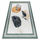 ANDRE 1088 mosható szőnyeg Absztrakció Keret csúszásgátló - fehér / zöld
