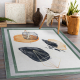 ANDRE 1088 umývací koberec Abstrakcie rám protišmykový - biely / zelená