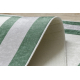 ANDRE 1088 Waschteppich Abstraktion Rahmen Anti-Rutsch - weiß / grün