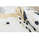 ANDRE 1097 mosható szőnyeg Absztrakció csúszásgátló - fehér / sárga