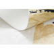 Tappeto lavabile ANDRE 1097 Astrazione antiscivolo - bianca / giallo