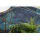ANDRE 1170 mazgāšanas paklājs Lapas, geometriskais pretslīdēšana - zils