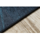ANDRE 1170 tapijt wasbaar Bladeren, geometrisch antislip - blauw