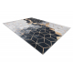 ANDRE 1171 umývací koberec Kocka, geometrický protišmykový - čierna / zlato