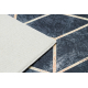 ANDRE 1171 umývací koberec Kocka, geometrický protišmykový - čierna / zlato