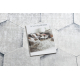 ANDRE 1180 umývací koberec Voština, šesťuholník 3D protišmykový - sivý