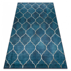 ANDRE mycí kobereček 1181 Marocká mřížka protiskluz - modrý