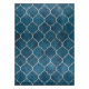 ANDRE 1181 tapijt wasbaar klaver Marokkaanse antislip - blauw