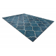 ANDRE 1181 umývací koberec Marocká mriežka protišmykový - modrý
