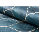 Dywan do prania ANDRE 1181 Trelis koniczyna marokańska antypoślizgowy - niebieski