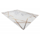 ANDRE 1220 Waschteppich Marmor, geometrisch Anti-Rutsch - weiß