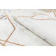 ANDRE 1220 tæppe skal vaskes Marmor, geometrisk skridsikker - hvid