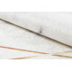 ANDRE 1220 πλύσιμο χαλί Μάρμαρο, γεωμετρική αντιολισθητικό - λευκό
