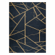ANDRE 1222 umývací koberec Mramor, geometrický protišmykový - čierna