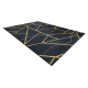 ANDRE 1222 mazgāšanas paklājs Marvalzis, geometriskais pretslīdēšana - melns
