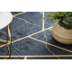 ANDRE 1222 umývací koberec Mramor, geometrický protišmykový - čierna