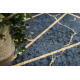 ANDRE mycí kobereček 1222 Mramor, geometrický protiskluz - černo
