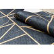 ANDRE 1222 washing carpet Marble, geometric anti-slip - black