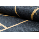 ANDRE 1222 tapijt wasbaar marmer, geometrisch antislip - zwart