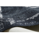 ANDRE 1486 umývací koberec vzor rámu, vintage protišmykový - čierna -biela