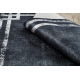 ANDRE 1486 mosható szőnyeg Keret vintage csúszásgátló - fekete / fehér