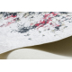 Alfombra lavable ANDRE 1816D flores vintage antideslizante - blanco / rojo