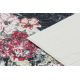 ANDRE 1816D umývací koberec kvety vintage protišmykový - biely / červený