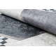 ANDRE 1863 tapijt wasbaar diamanten, geometrisch antislip - wit / zwart