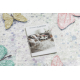 BAMBINO 1610 mosható szőnyeg Pillangók gyerekeknek csúszásgátló - krém
