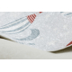 BAMBINO 1349 mycí kobereček Balónky, mraky pro děti protiskluz - šedá