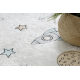 BAMBINO 1278 umývací koberec Vesmír, raketa pre deti protišmykový - krém