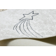 BAMBINO 1278 mosható szőnyeg tér űrrakéta gyerekeknek csúszásgátló - krém