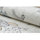 BAMBINO 1278 umývací koberec Vesmír, raketa pre deti protišmykový - krém