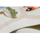 BAMBINO 1165 mycí kobereček Zoologická zahrada pro děti protiskluz - béžový